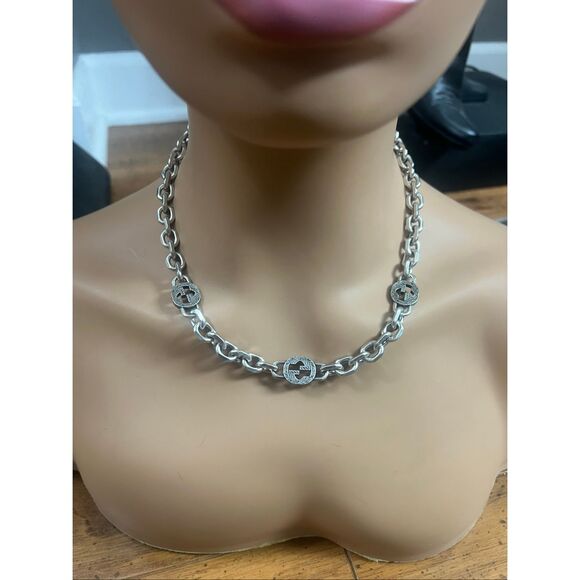 Gucci reversible gg silver tone necklace - Picture 5 of 13